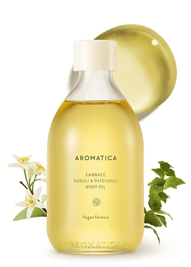 Botol Body Oil Luxury berisi minyak nilam murni untuk hidrasi kulit.